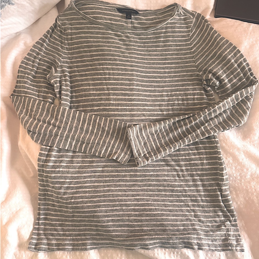 Banana Republic Striped Long Sleeve Top